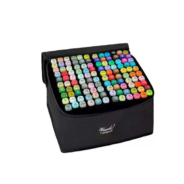 Caneta Marcador C/120 Cores Ponta Dupla Touch