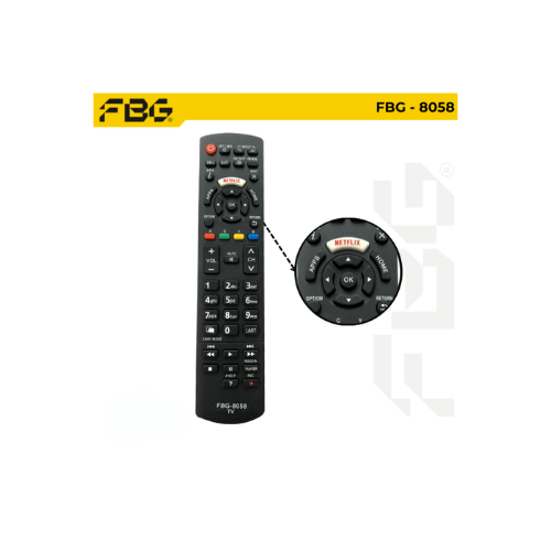 CONTROLE SMART COMPATÍVEL C/ PANASONIC C/NETFLIX FBG-8058