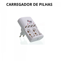 CARREGADOR DE PILHAS  AA/AAA/9V KNUP KP-512