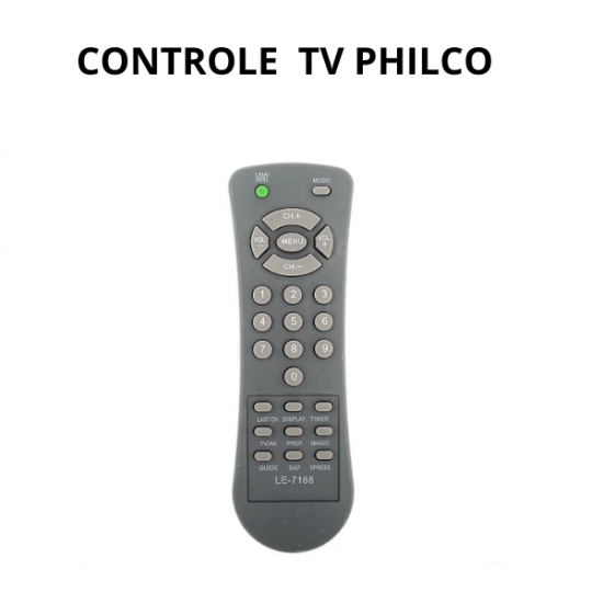 CONTROLE REMOTO TV PHILCO LELONG LE-7168