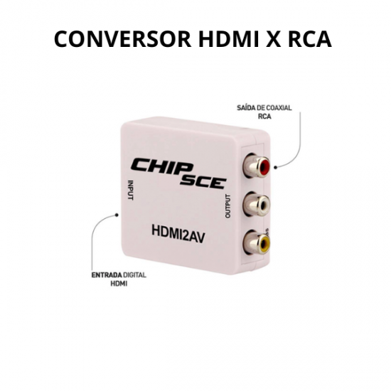 CONVERSOR HDMI X RCA CHIP SCE 