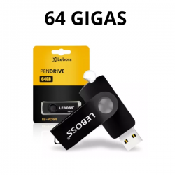 Pendrive Leboss 64gb Tipo Canivete Metálico Preto