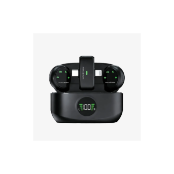 Microfone Lapela Sem Fio com Redução de Ruído H'Maston MK23 