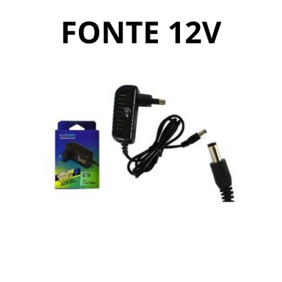 FONTE 12V 2.0A CONECTOR: 5,5x2.5mm CARREGADOR UNIVERSAL 12V