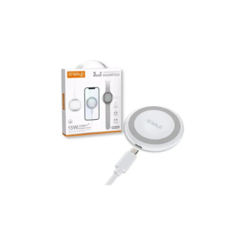 Carregador por Indução Magnético 3 em 1 - A'Gold - BTE-56