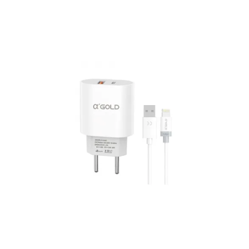 Kit Carregador com Fonte Turbo com 2 entradas PD 40W 9.1A CA40-2 IOS