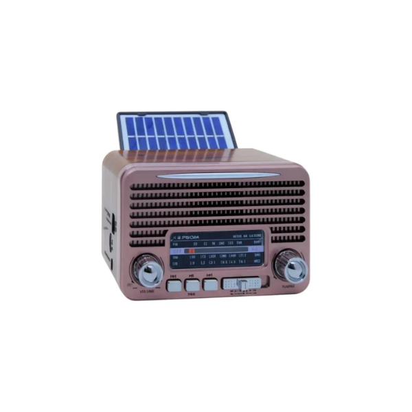  RÁDIO RETRÔ KAPBOM KA-3190 AM/FM COM PLACA SOLAR