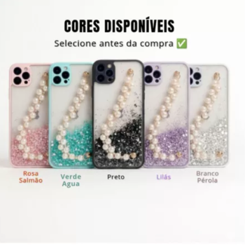 CAPA IPHONE XR COM PEROLA