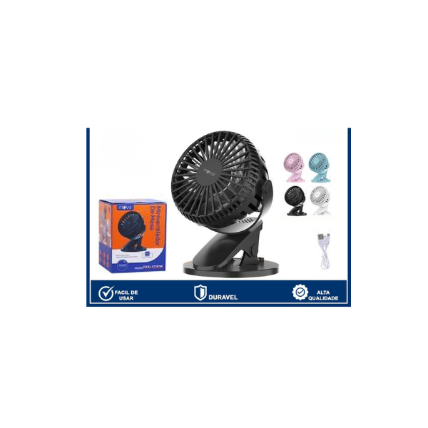 MINI VENTILADOR DE MESA COM GARRA FAN-12306