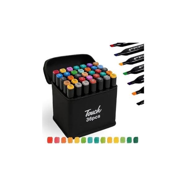 Kit Caneta Touch 36 Cores Ponta Dupla Canetinha