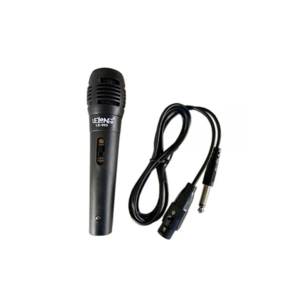 Microfone com fio lelong le-905 2.5m