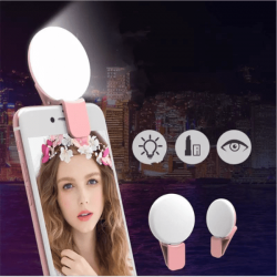 Mini Ring Light LED Flash Selfie Celular Anel Luminoso