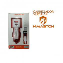 Carregador Veicular 2 Saídas p/ Entrada USB e TIPO C Turbo 9.1A H´maston S18-3 TIPO-C PD 