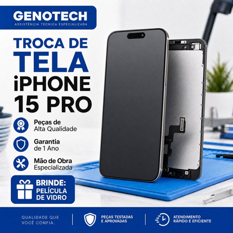 Troca de Tela iPhone 15 Pro Premium