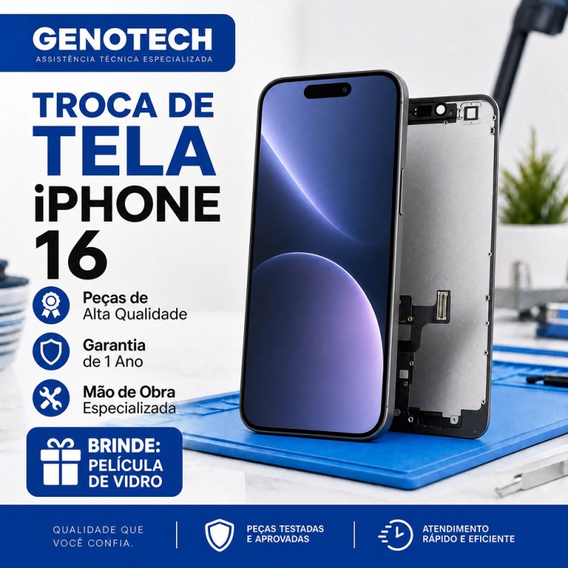 Troca de Tela iPhone 16 Premium
