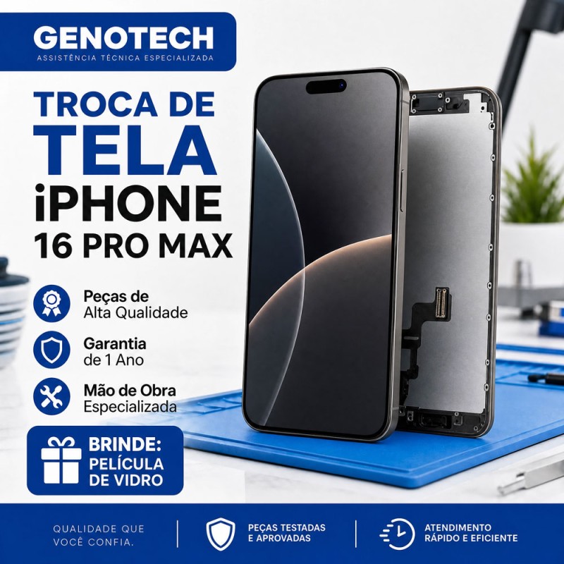 Troca de Tela iPhone 16 Pro Max Premium